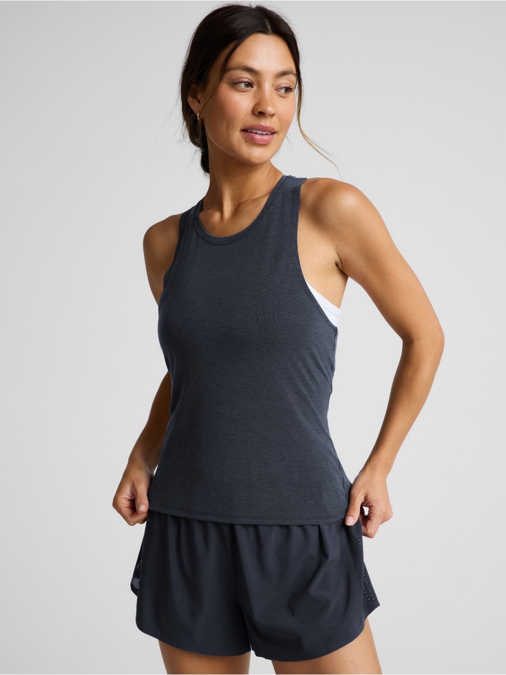 Beyond Yoga Racerback Tank Top, Nocturnal Navy, Size Small